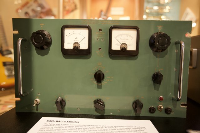 Vintage radio control panel