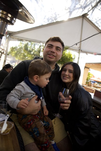 Cherished Moments: Family Gathering in Downtown Sonoma