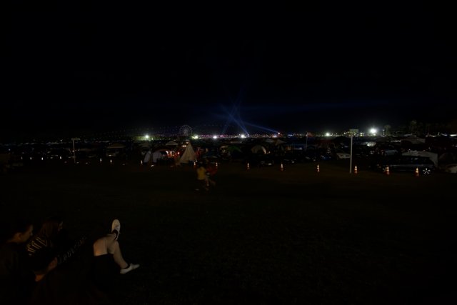 Nighttime Gathering on the Grass