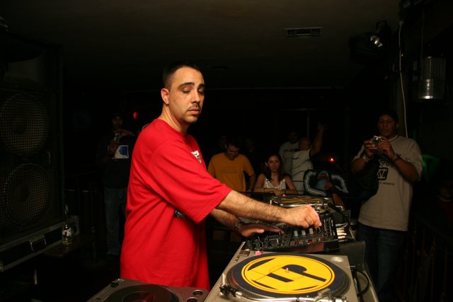 Deejay Eric S Performs at a Nightclub