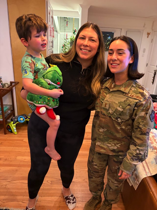 Military Family Christmas Celebration at Home