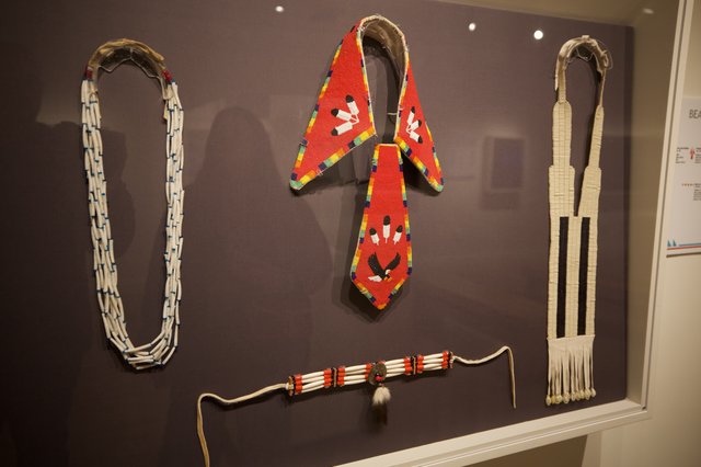 Native American Beadwork Necklaces and Ornaments Display