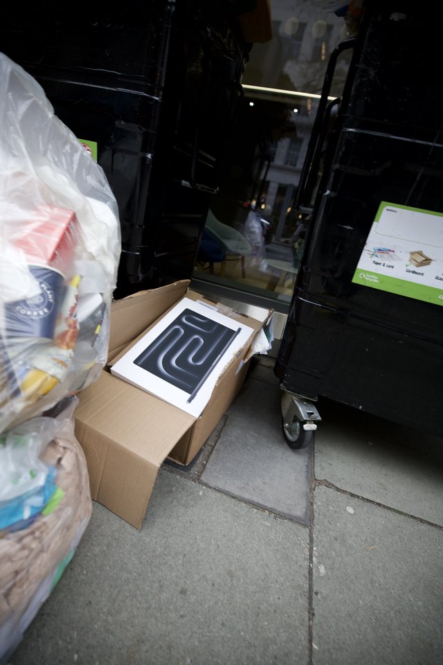 Late Night Package Delivery on London Doorstep