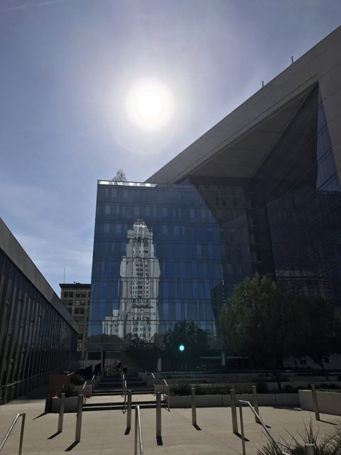 Sun-kissed LAPD Building