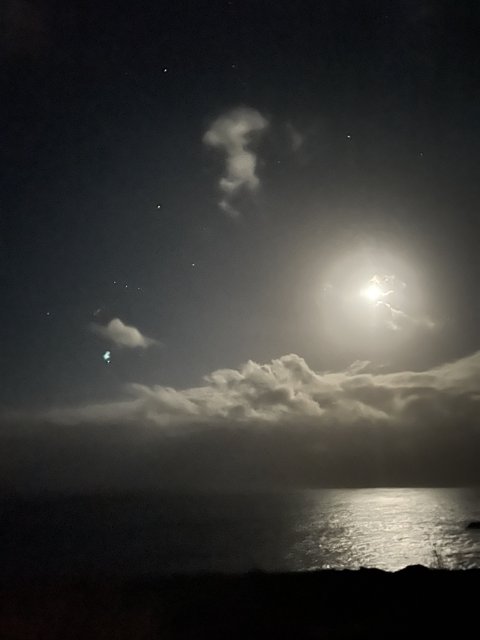 Moonlit Night at Jenner Beach