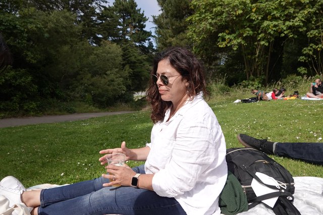 Relaxed Park Picnic on Summer Day