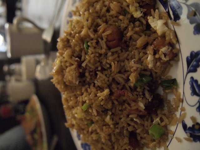 Delicious Fried Rice with Green Onions