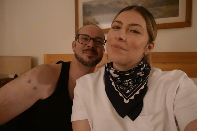 Couple's Intimate Bedroom Selfie Together