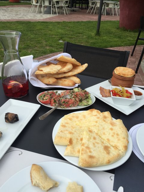 Delicious Lunch spread in Tbilisi
