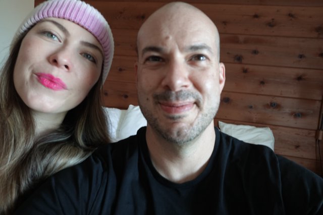 Cozy Indoor Selfie of Couple Relaxing