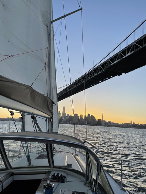 Sailing under the San Francisco Sunset Sky