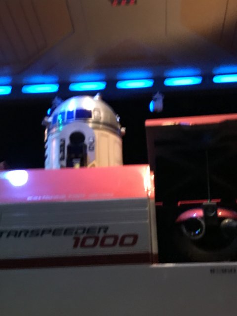 Star Wars Droid Perched on a Box at Disneyland Park