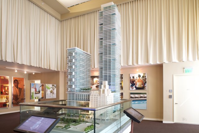 Museum Display of Tall Building Model