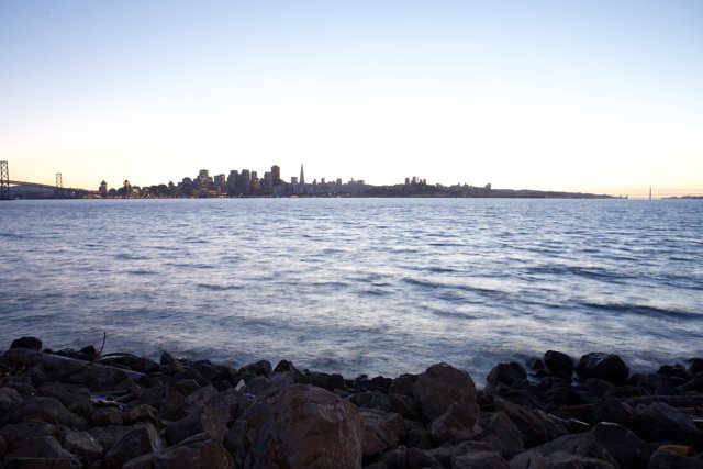 Scenic View of the Bay from the Shoreline