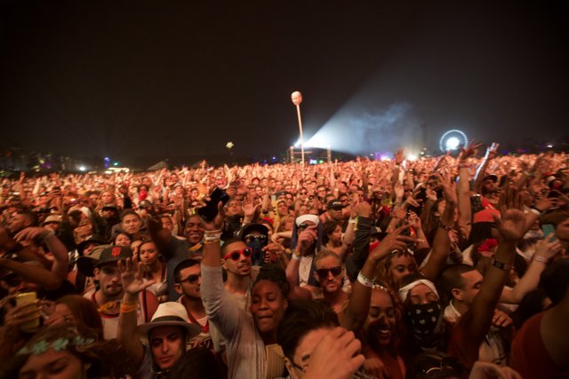 Coachella's Night Sky Concert Crowd