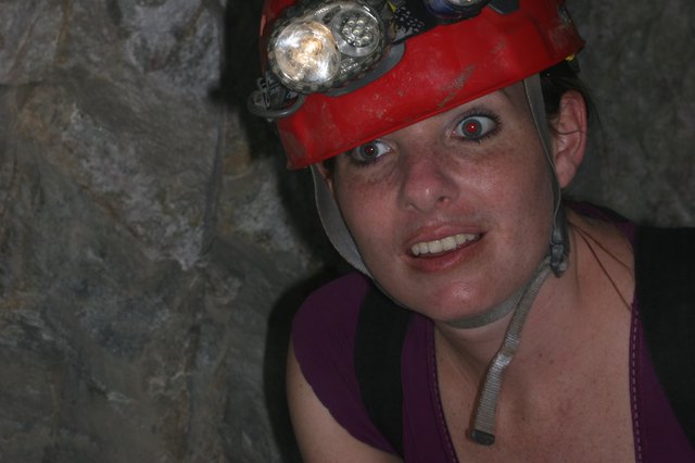 Caver's Wide-Eyed Delight Deep Underground