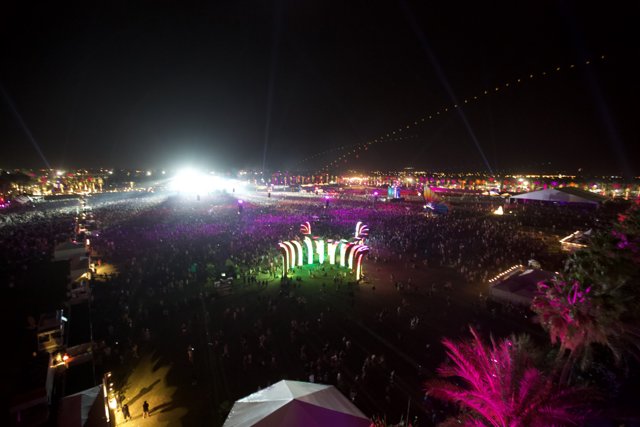 Electric Night: A Festival Crowd at Coachella