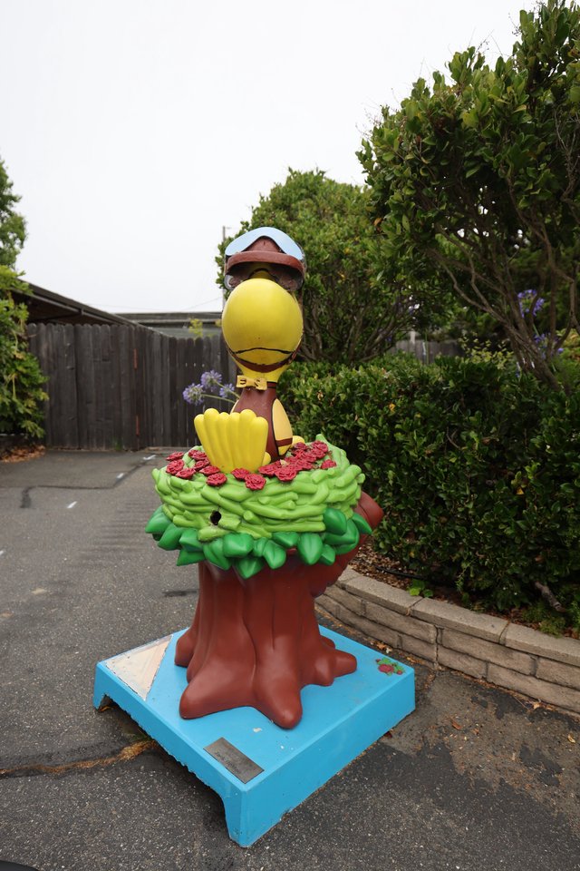 Quirky Cartoon Bird Statue at Sonoma County Balloon Festival