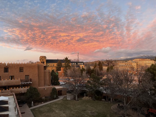 Santa Fe Sunset from the Top of a Building