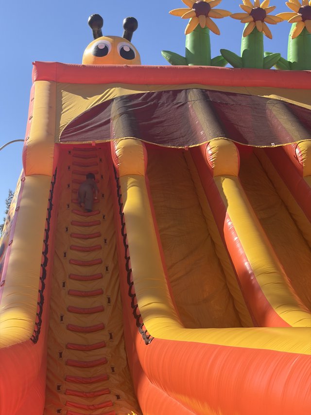 Giant Inflatable Slide at Outdoor Festival