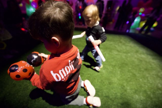 Children Playing at Baby Rave Dance Event