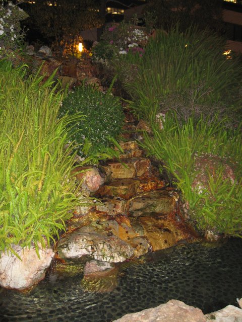 Serene Waterfall in Garden Retreat