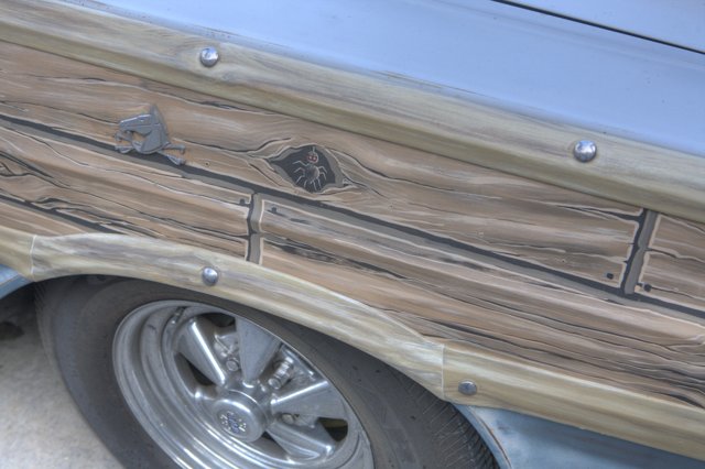 Vintage Car with Wood Paneling