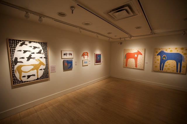 Contemporary Indigenous Art Exhibition in Gallery Space