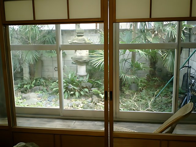Picture Window View of a Tokyo Garden