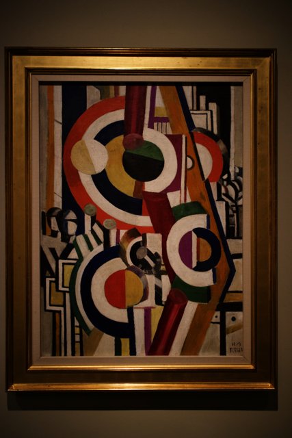 Modern Abstract in a Golden Frame