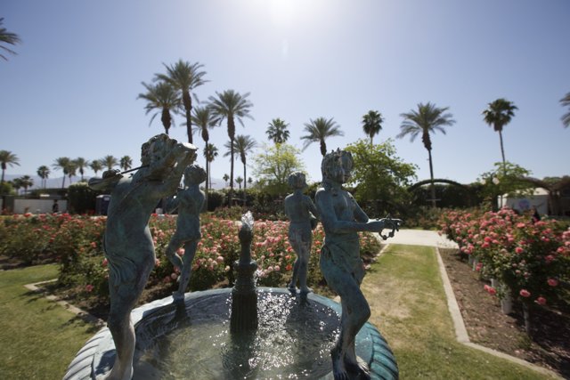 The Stunning Fountain at Palm Springs Gardens