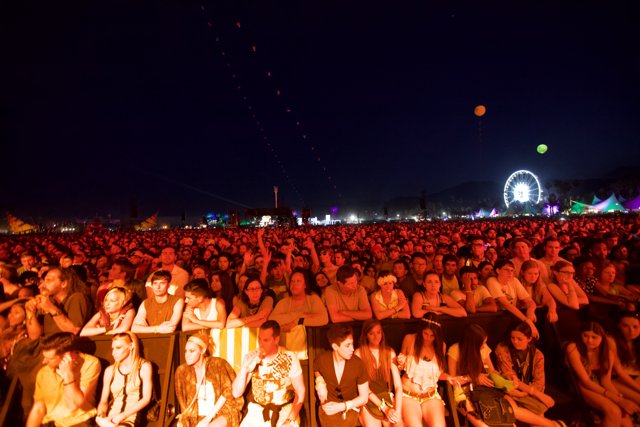 Coachella Crowd under the Night Sky