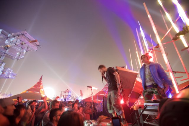 Crowds and Lights at Coachella Music Festival