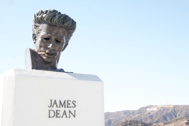 James Dean Monument Against Hollywood Skyline