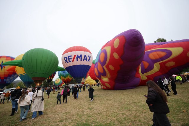 Hot Air Balloons Inflate at Sonoma County Classic