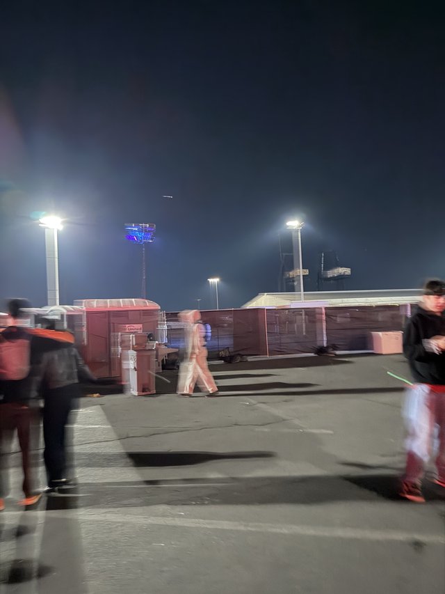 Night Scene at Concert Venue Loading Area