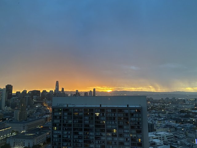 Majestic Sunset Over San Francisco's Skyline