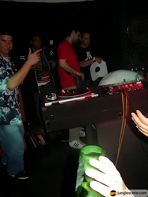Nightclub DJ Entertaining Crowd