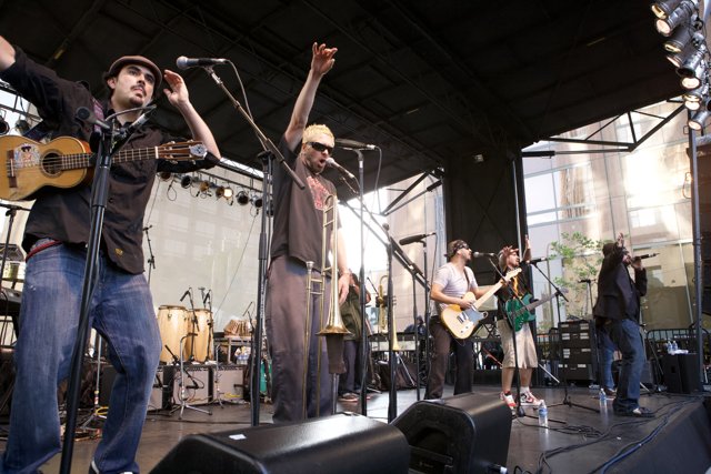 Ozomatli Music Band Perform on Stage with Ganxsta Zolee