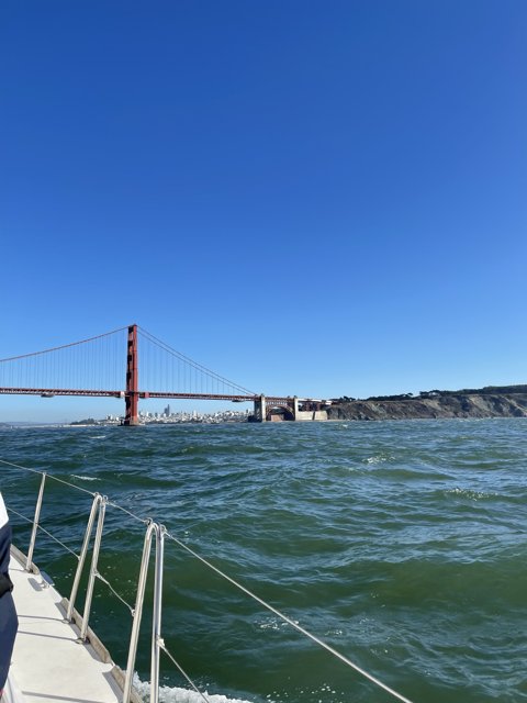 Sailing Along the Golden Gate Bridge