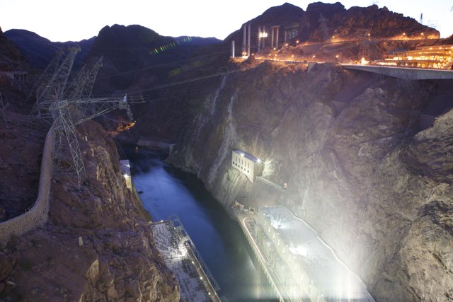 Night-time at Hoover Dam