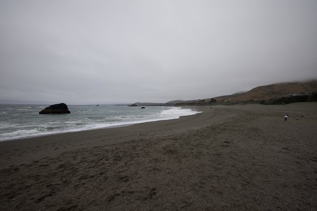 Moody Overcast Beach Along the Northern California Coast
