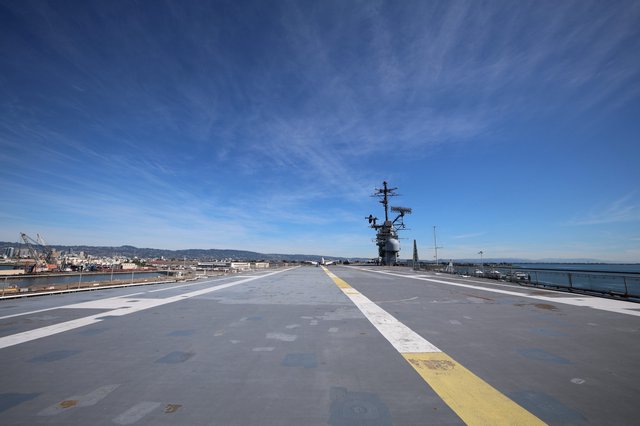 Flight Deck of USS Hornet Aircraft Carrier