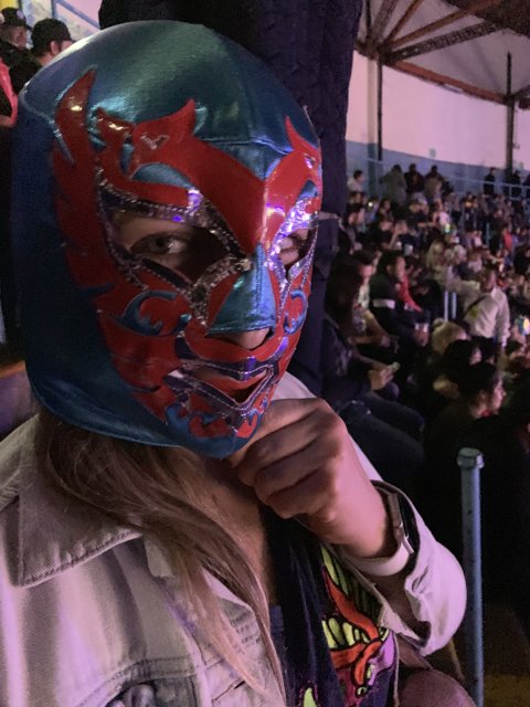 Masked Fan at Wrestling Event