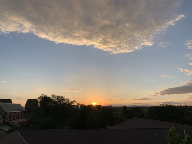 Fiery Sunset Over Santa Fe