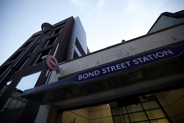Bond Street Underground Station at Dusk
