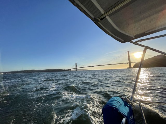 Sailing beneath the Golden Gate Bridge