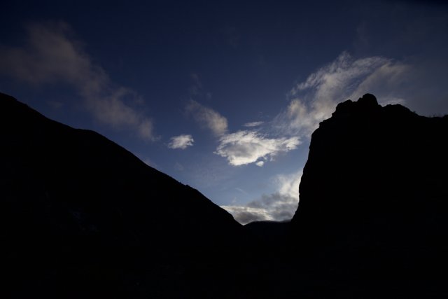 Mountain Silhouette at Dusk