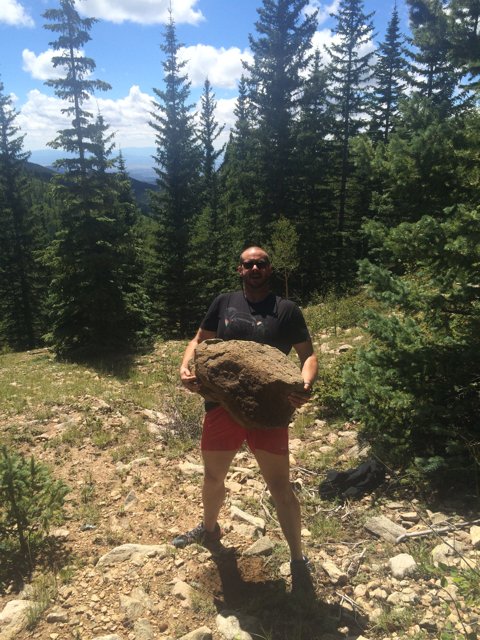 Mountain Man with Mighty Rock