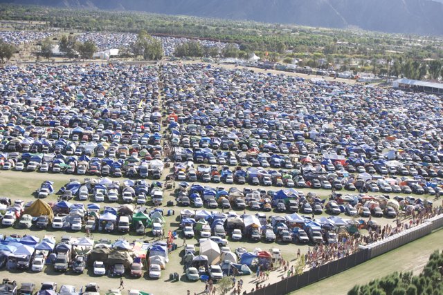 Camping Amidst the Crowd at Coachella